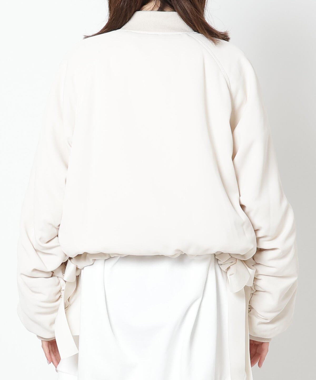 WILLSELECTION「サイドリボンボリューム袖ブルゾン」|ブルゾン・スタジャン|