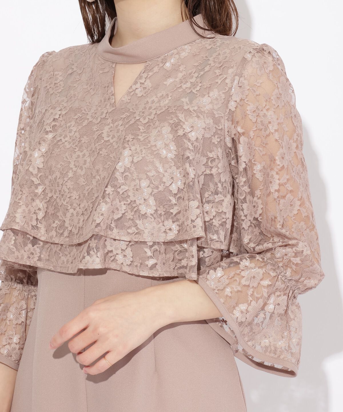 WILLSELECTION「レースレイヤードオールインワン」|ドレス|