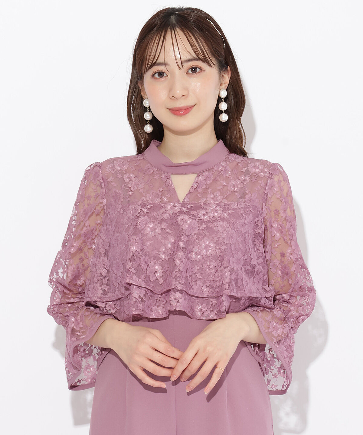 WILLSELECTION「レースレイヤードオールインワン」|ドレス|