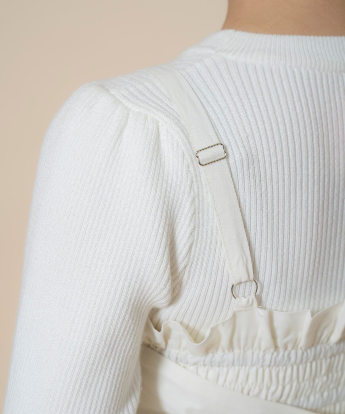 WILLSELECTION「フラワーチュールビスチェ付きニット」|ニット・セーター|