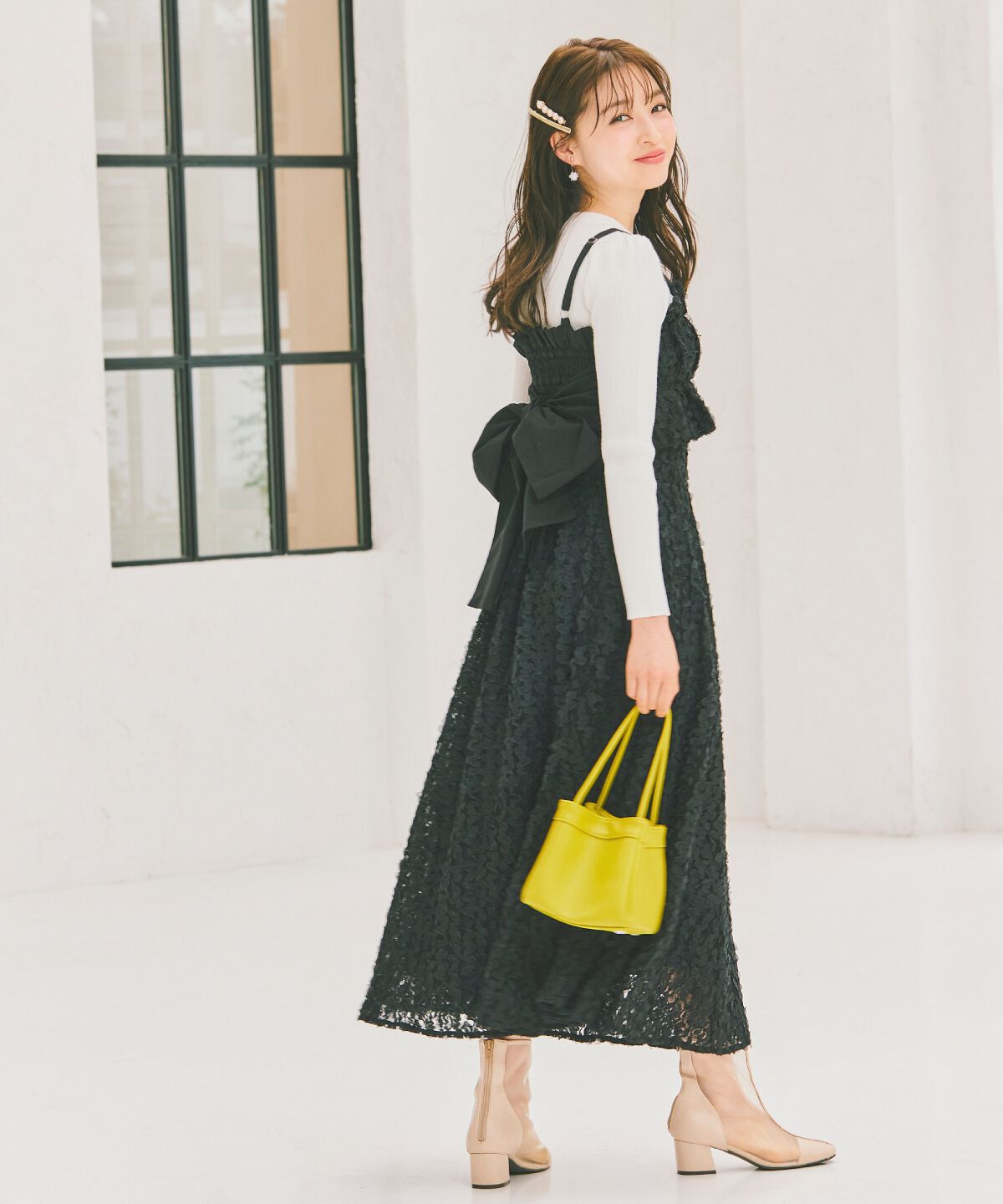 WILLSELECTION「フラワーチュールビスチェ付きニット」|ニット・セーター|