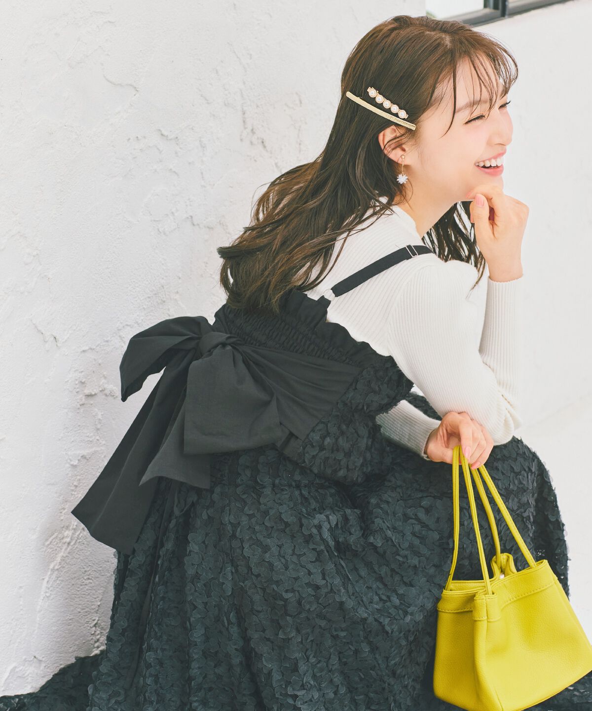 WILLSELECTION「フラワーチュールビスチェ付きニット」|ニット・セーター|