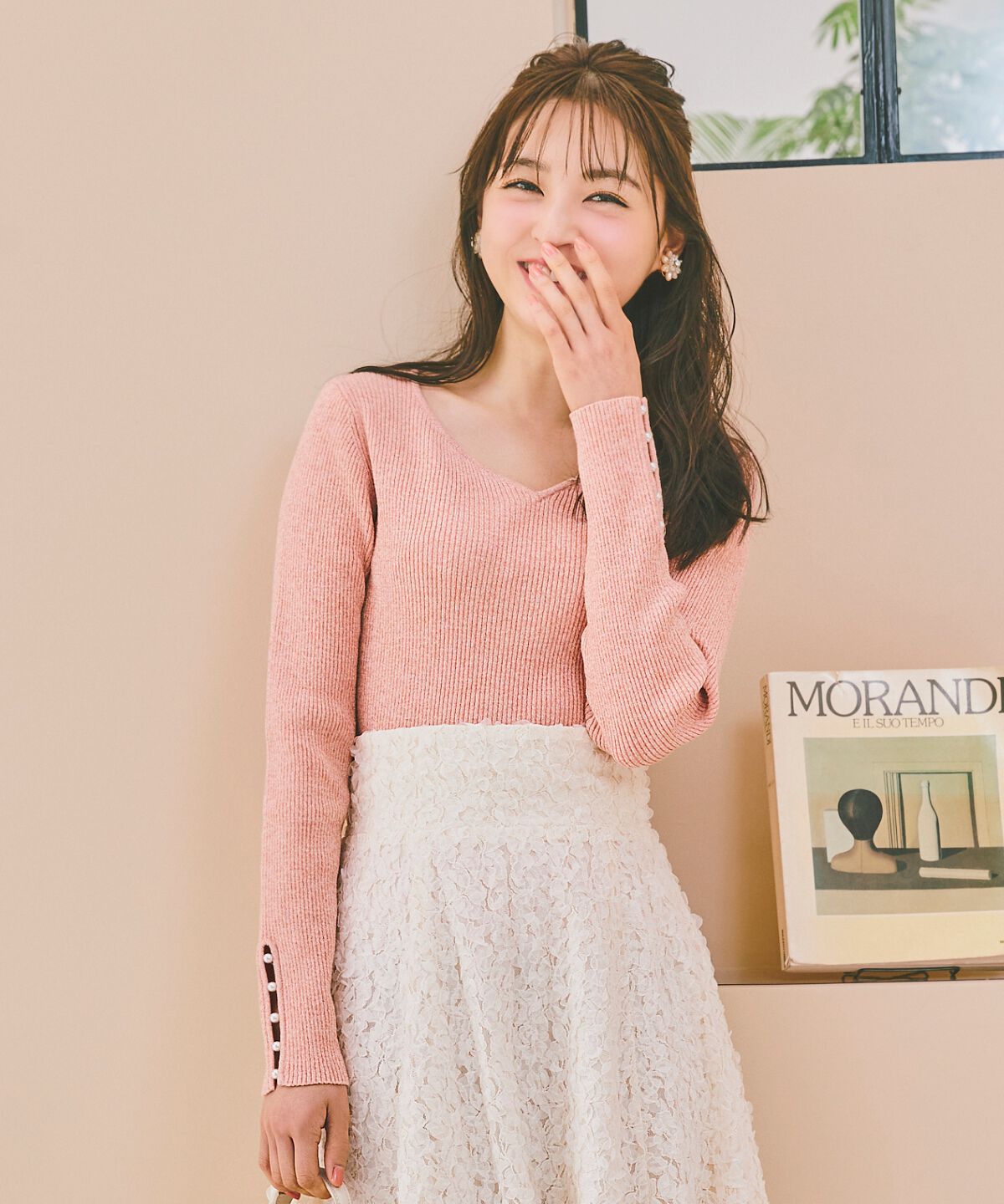 WILLSELECTION「ハートネックラメプルオーバー」|ニット・セーター|