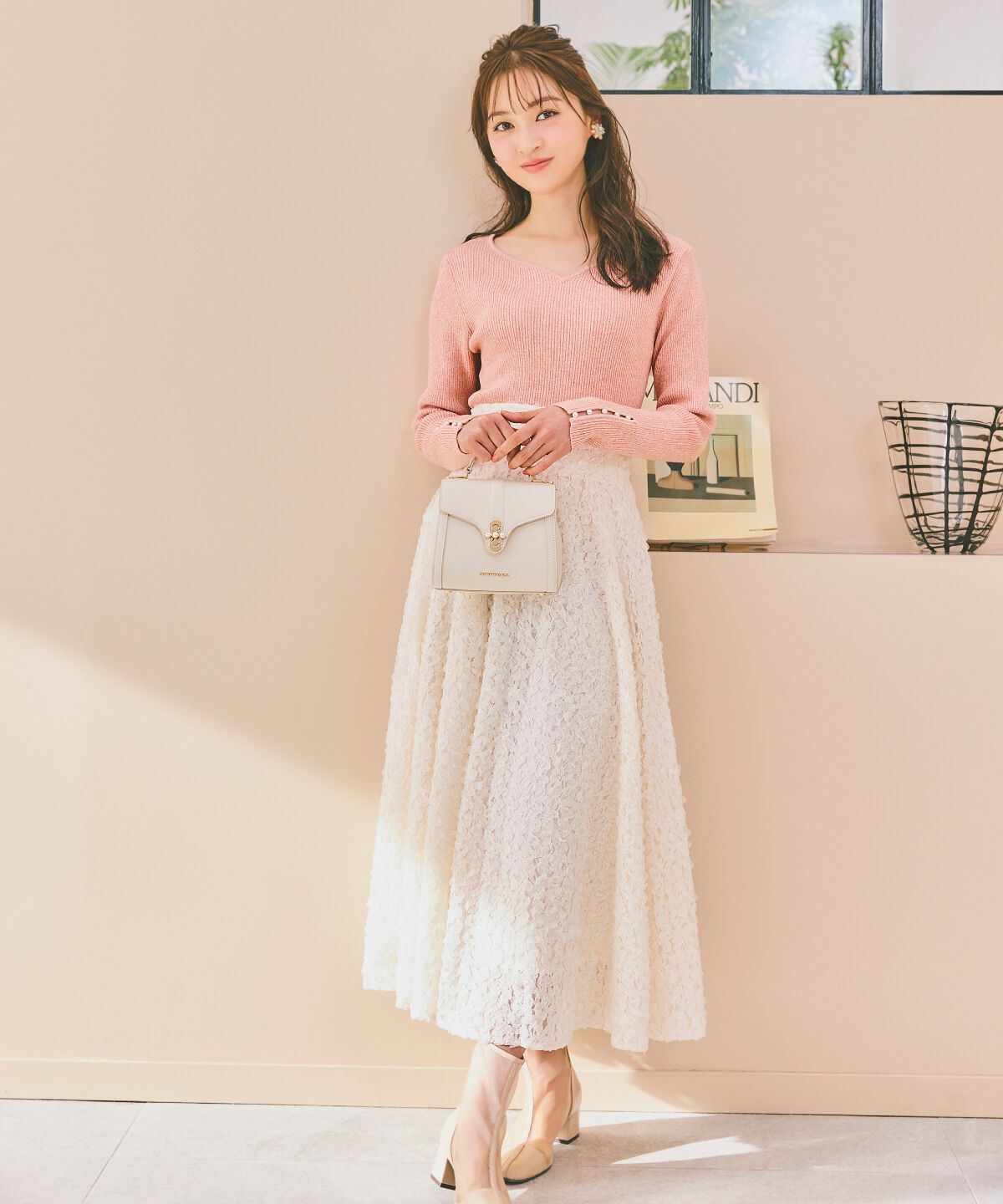 WILLSELECTION「ハートネックラメプルオーバー」|ニット・セーター|