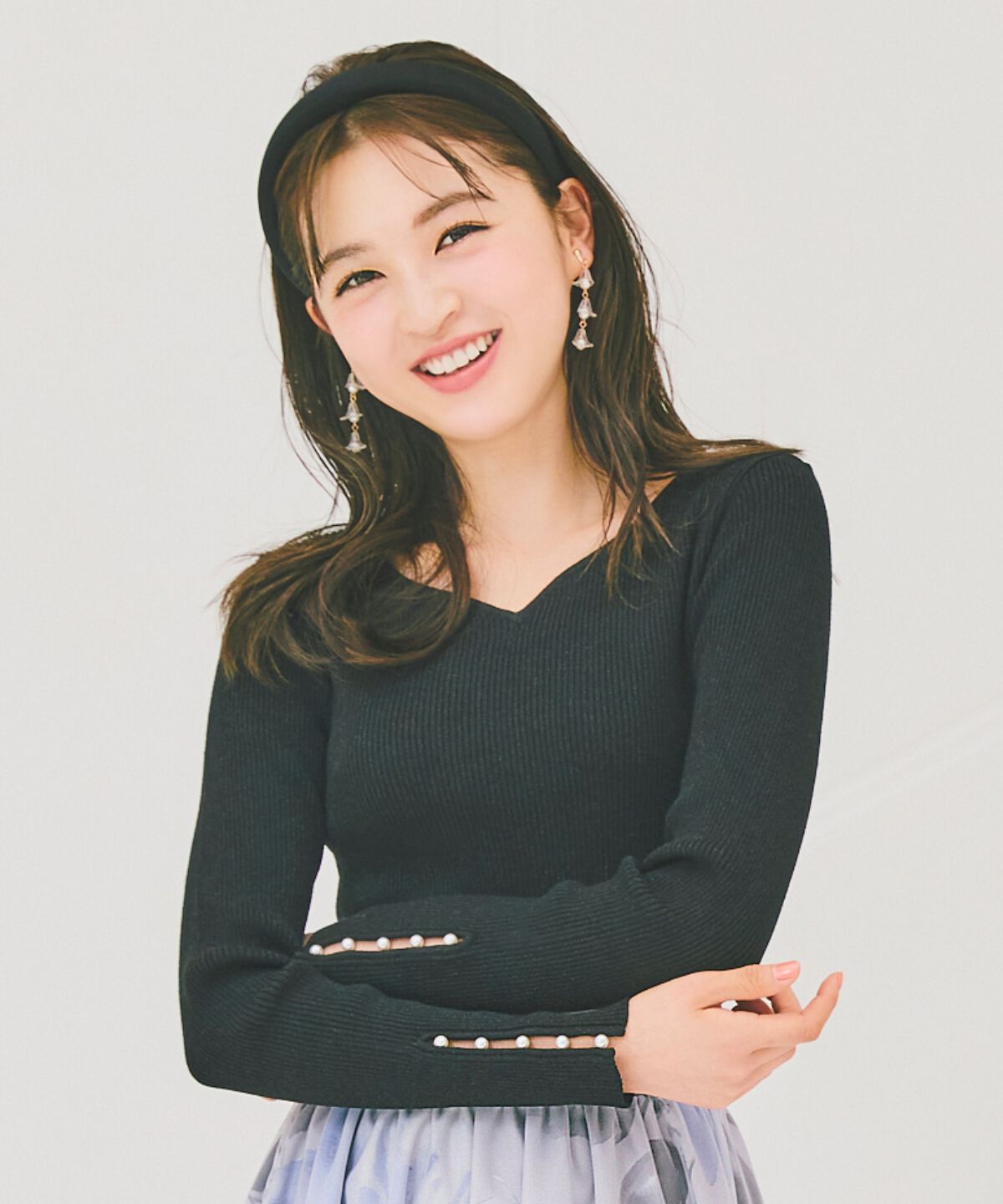 WILLSELECTION「ハートネックラメプルオーバー」|ニット・セーター|