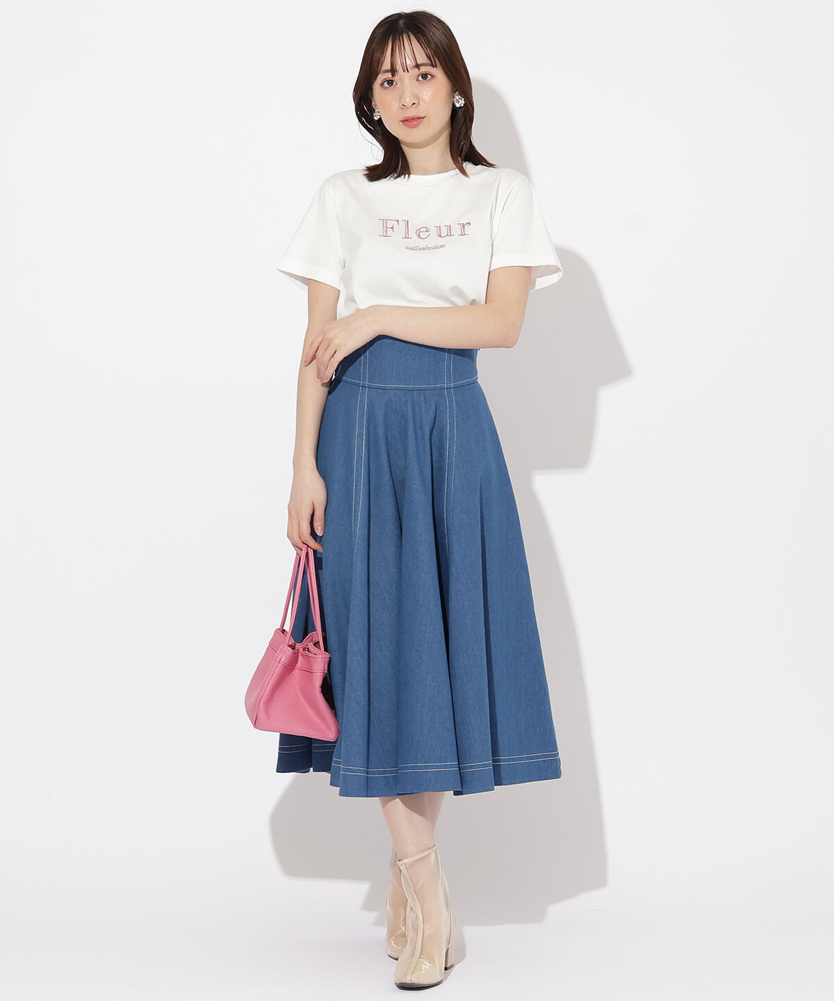 WILLSELECTION「デニムフレアスカート」|スカート|