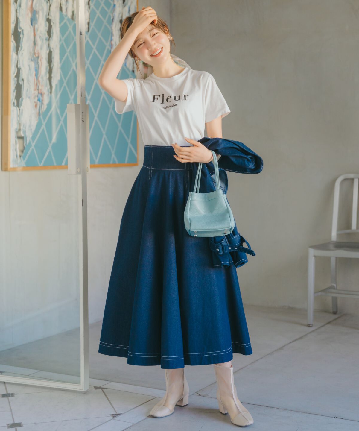 WILLSELECTION「デニムフレアスカート」|スカート|