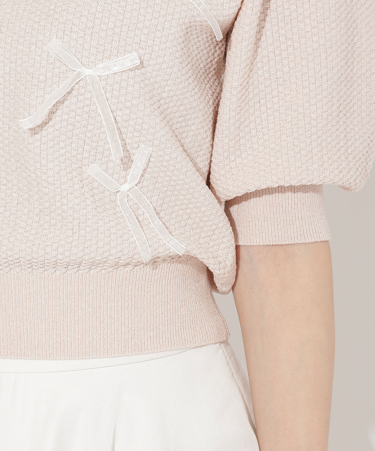 WILLSELECTION「リボンラメニットプルオーバー」|ニット・セーター|