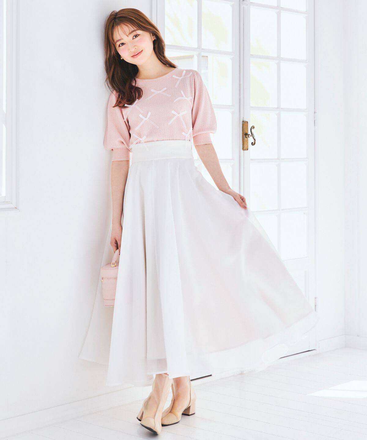 WILLSELECTION「リボンラメニットプルオーバー」|ニット・セーター|