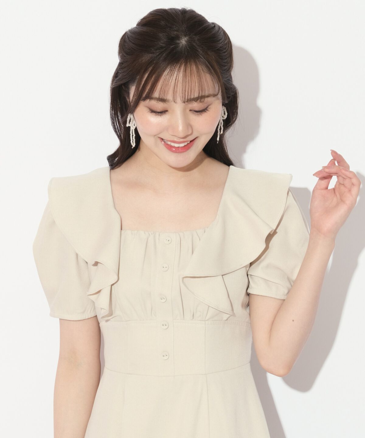 WILLSELECTION「バックリボンフリルワンピース」|ワンピース|