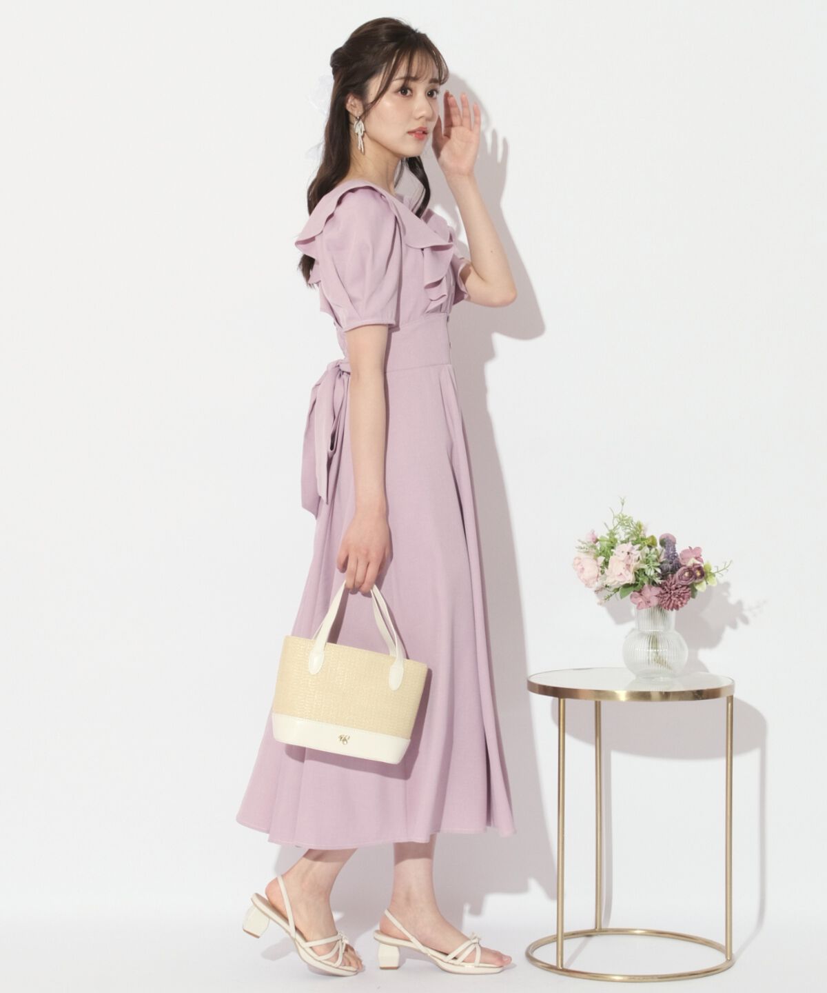 WILLSELECTION「バックリボンフリルワンピース」|ワンピース|