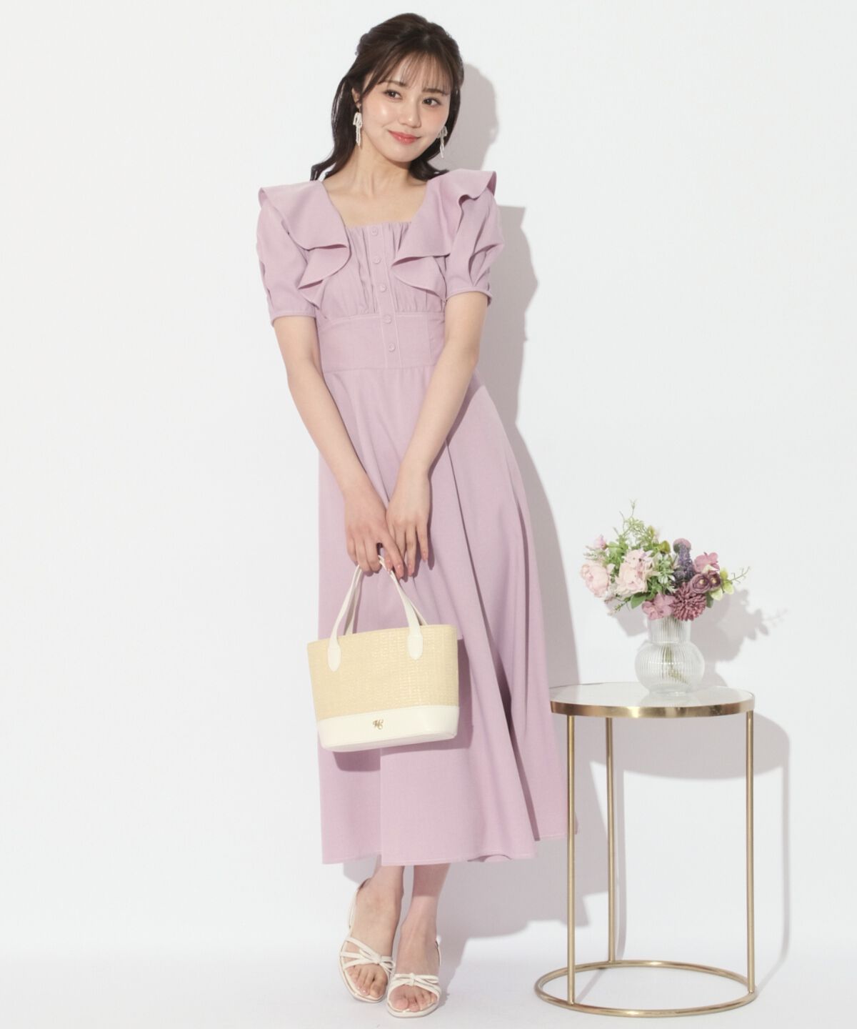 WILLSELECTION「バックリボンフリルワンピース」|ワンピース|