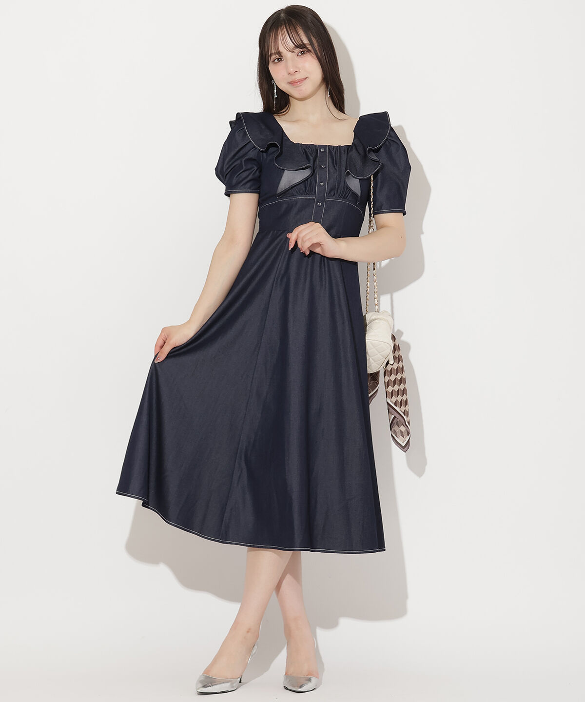 WILLSELECTION「バックリボンフリルワンピース」|ワンピース|