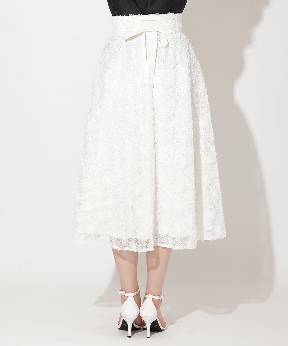 WILLSELECTION「スパンコールチュールフレアスカート」|フレア|