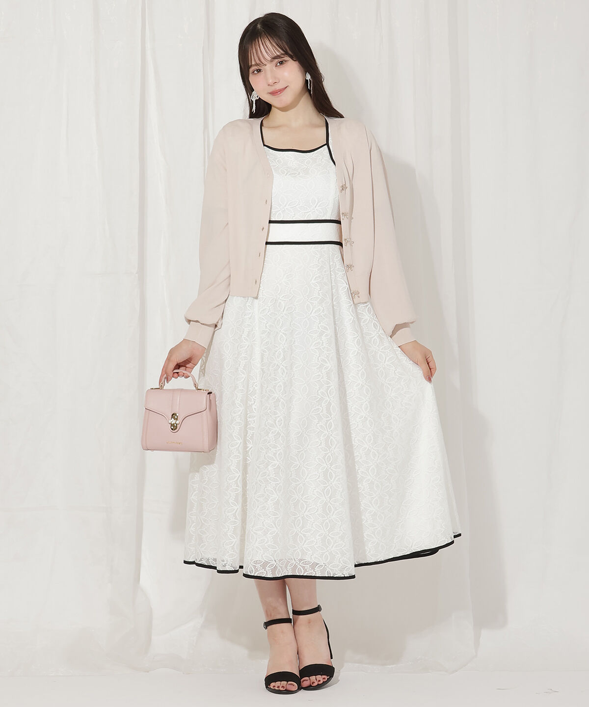 WILLSELECTION「リボンボタンVネックカーディガン」|カーディガン|