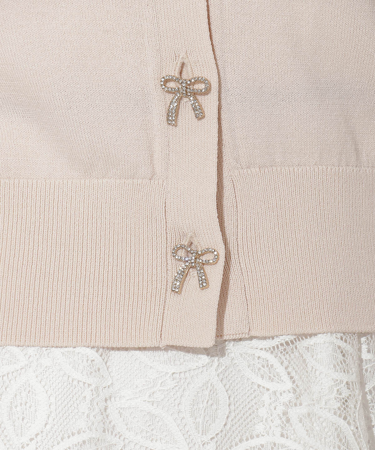 WILLSELECTION「リボンボタンVネックカーディガン」|カーディガン|