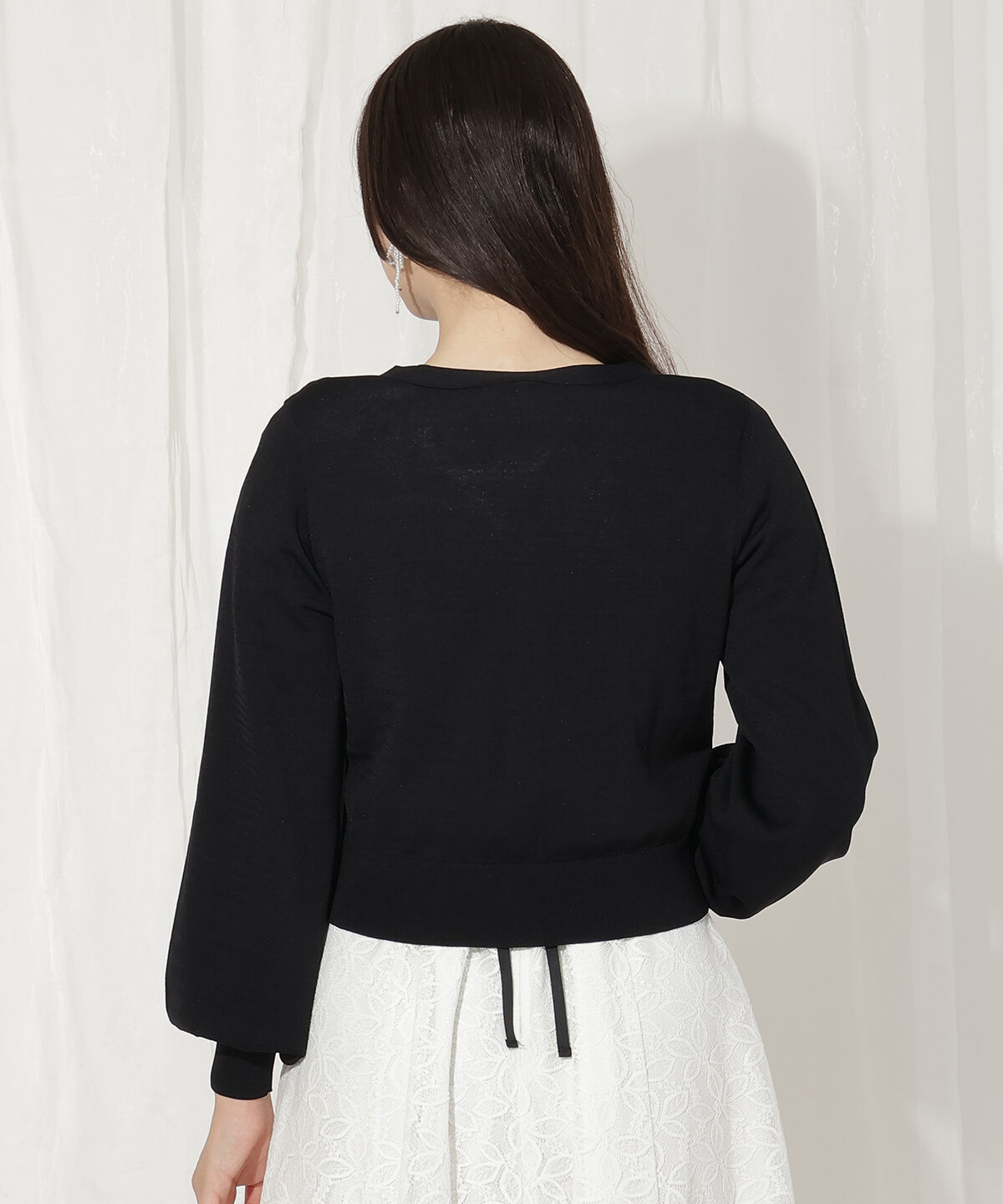 WILLSELECTION「リボンボタンVネックカーディガン」|カーディガン|