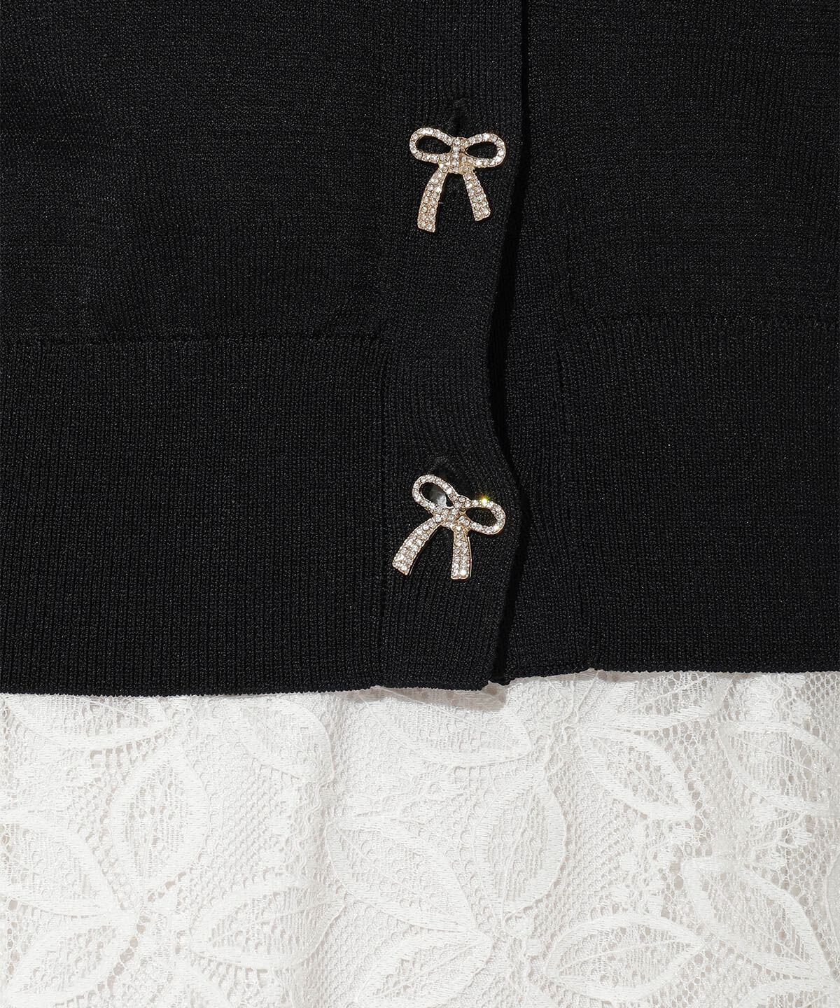 WILLSELECTION「リボンボタンVネックカーディガン」|カーディガン|