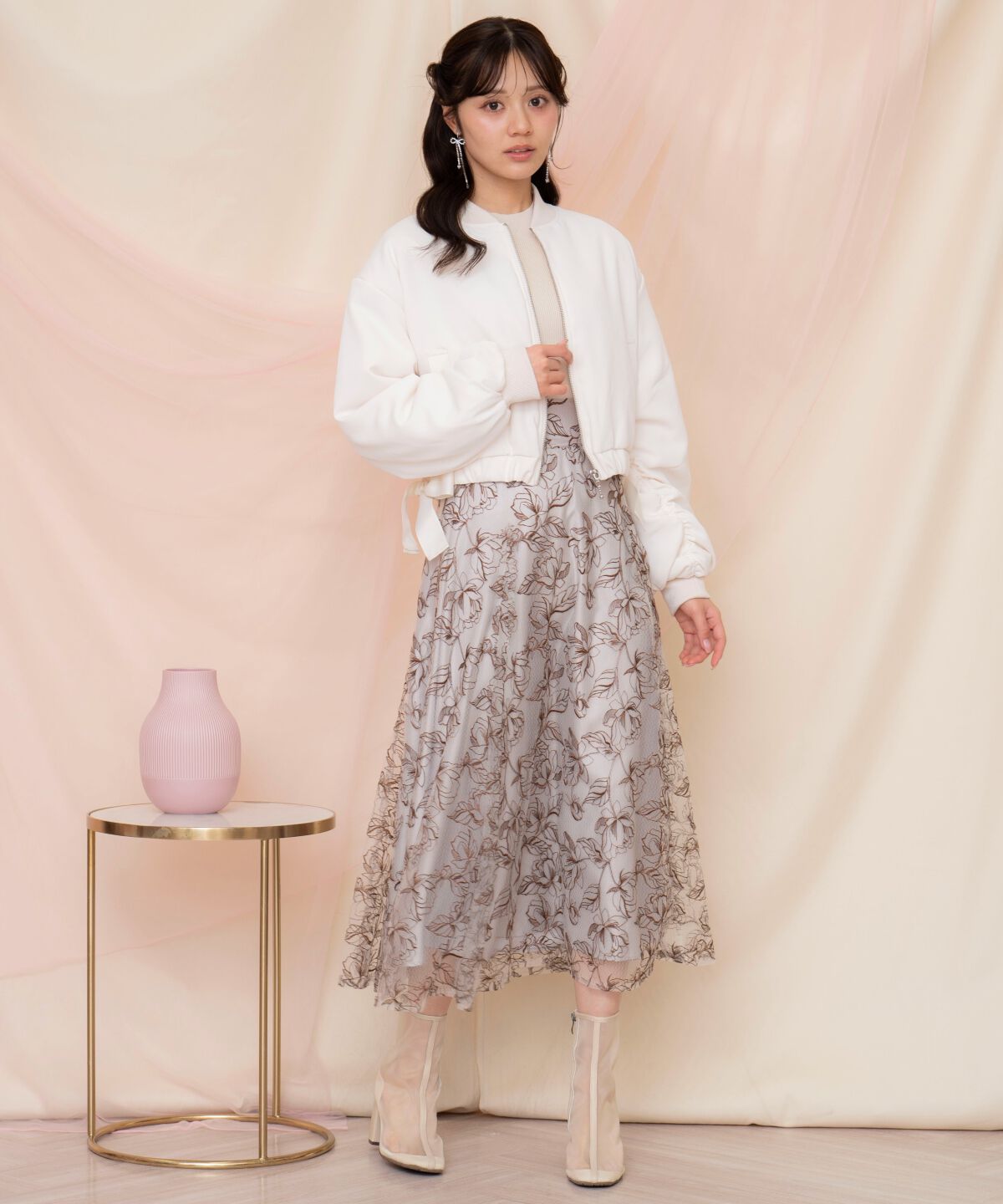 WILLSELECTION「サイドリボンコンパクト中綿ブルゾン」|ブルゾン・スタジャン|