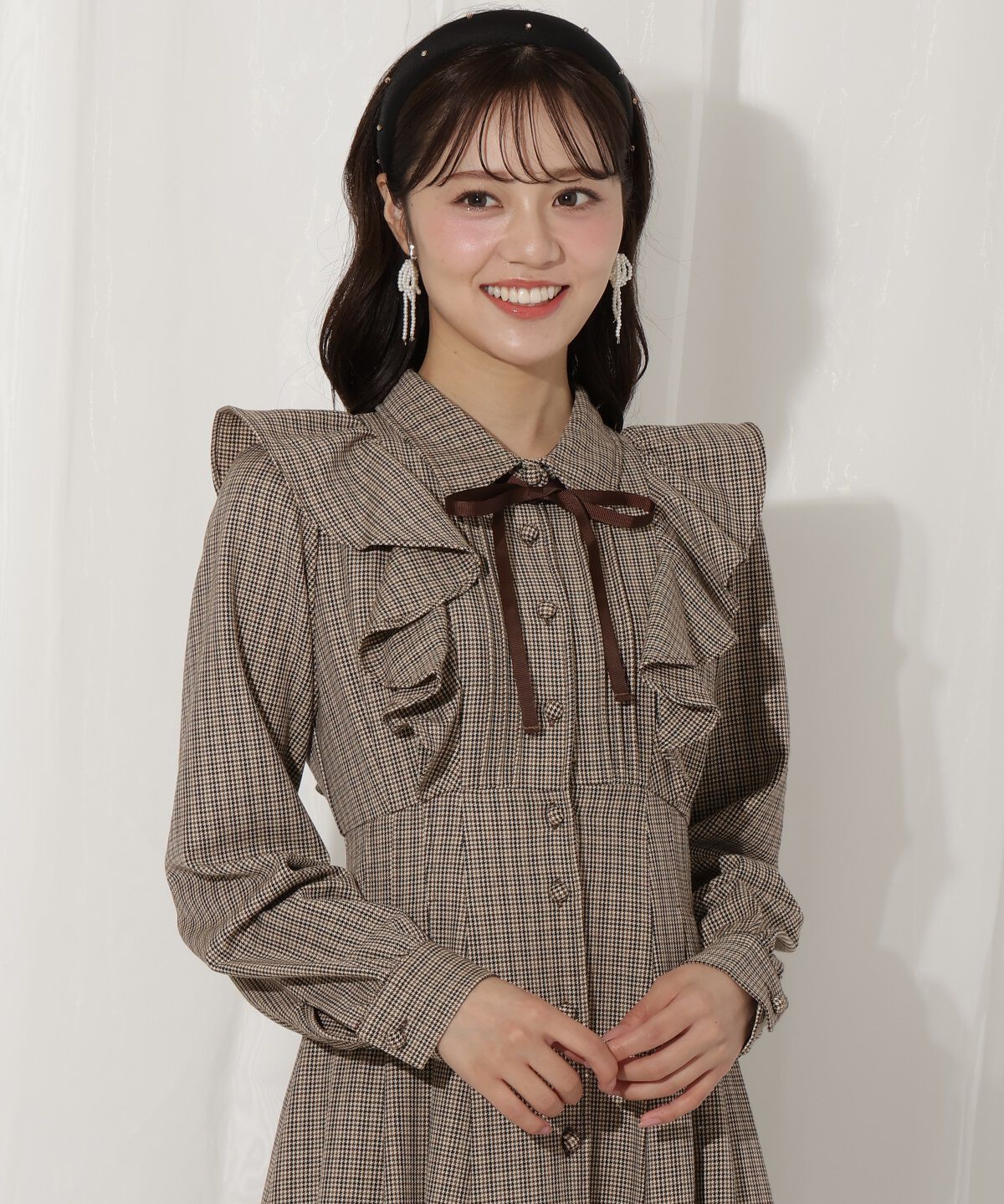 WILLSELECTION「ラッフルフリルタックウエストシャツワンピース」|ワンピース|