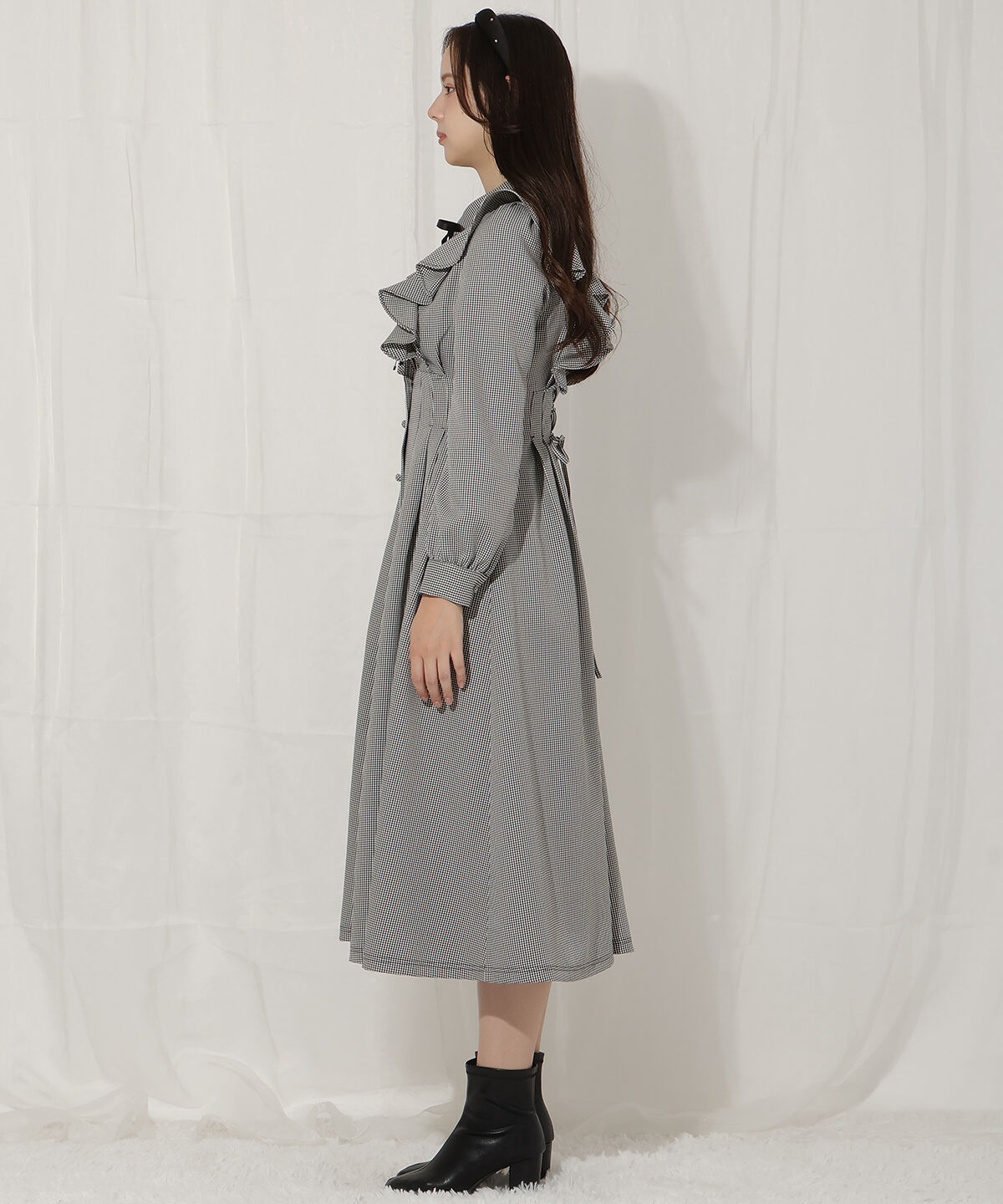 WILLSELECTION「ラッフルフリルタックウエストシャツワンピース」|ワンピース|