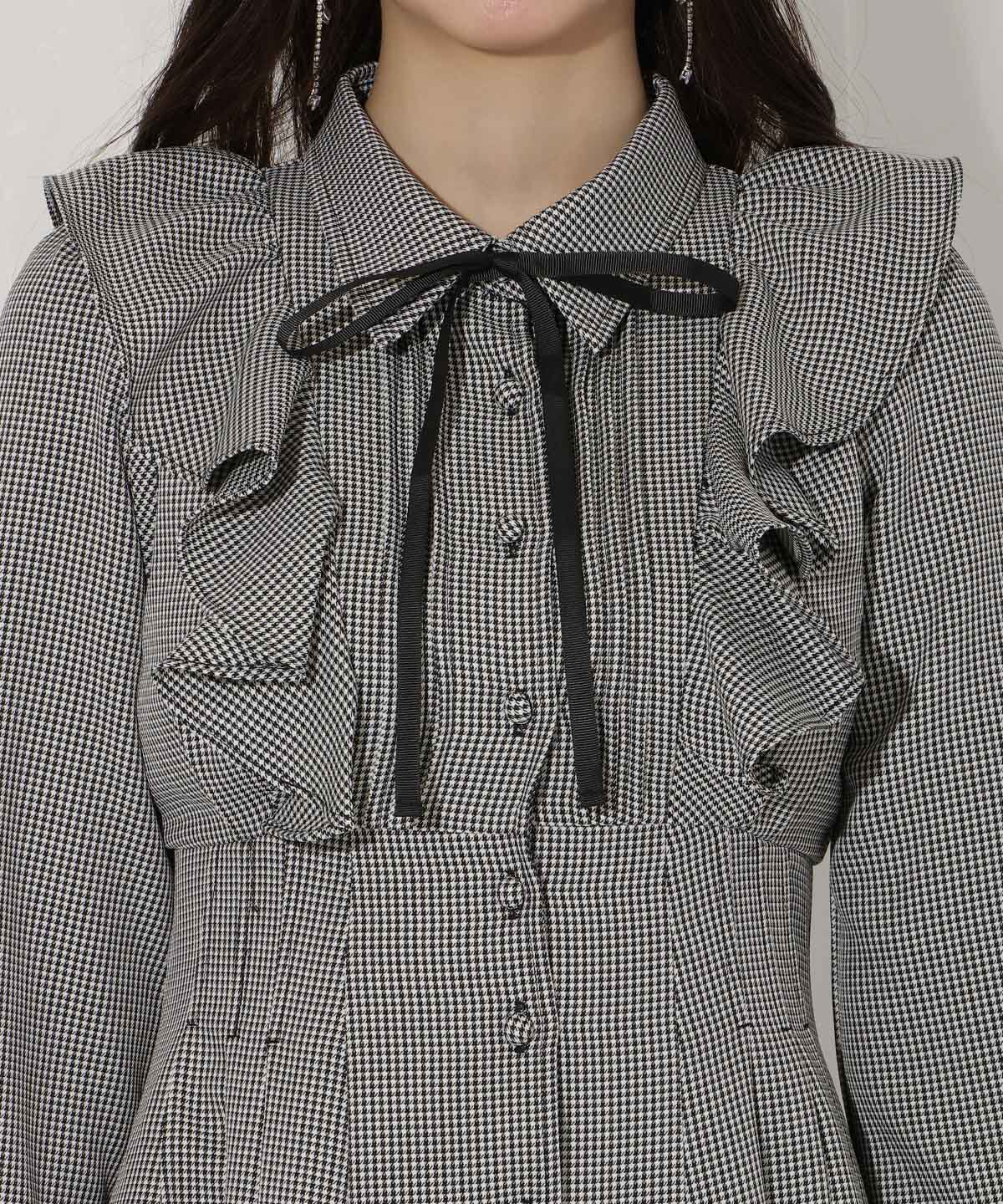 WILLSELECTION「ラッフルフリルタックウエストシャツワンピース」|ワンピース|