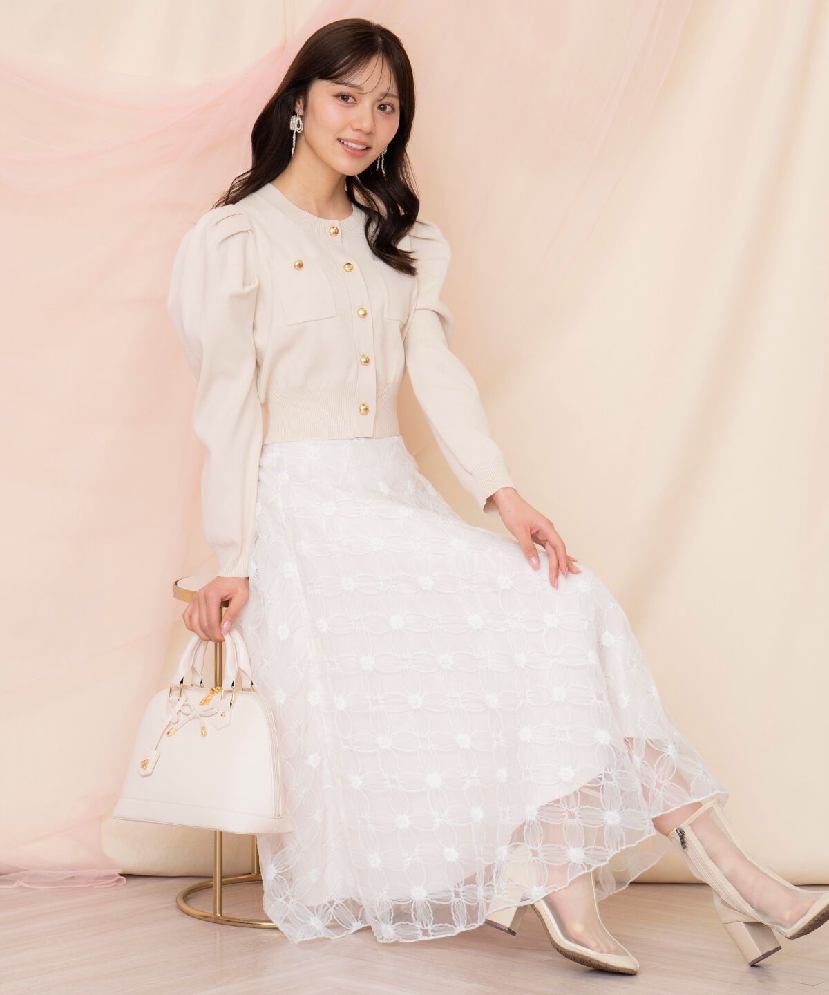 WILLSELECTION「ポケットデザインタックスリーブカーディガン」|カーディガン|