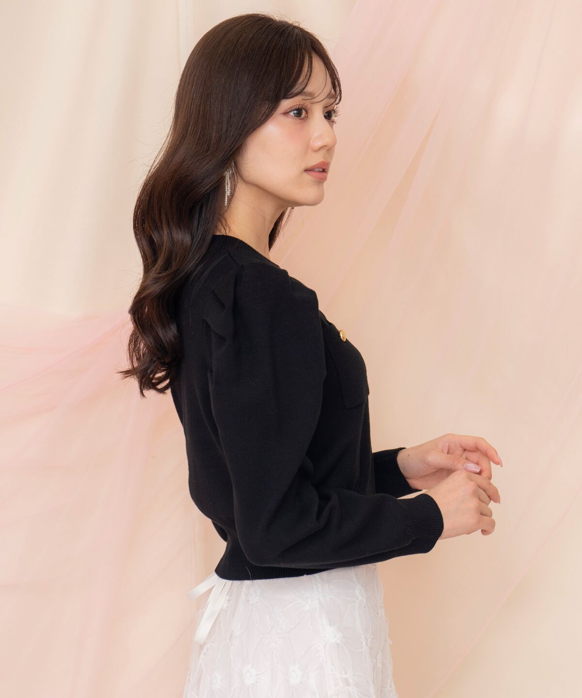 WILLSELECTION「ポケットデザインタックスリーブカーディガン」|カーディガン|