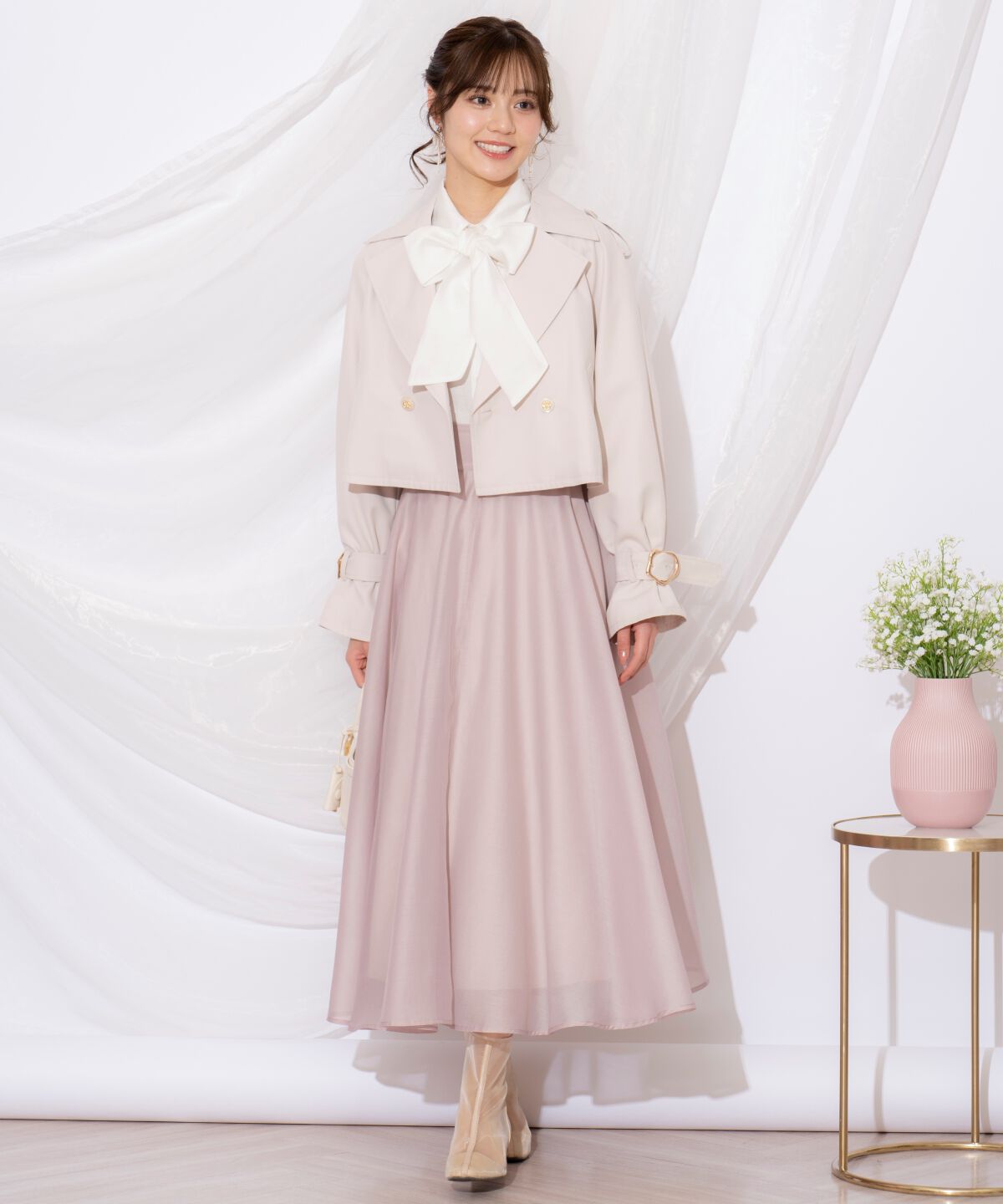 WILLSELECTION「キャンディスリーブショートトレンチコート」|トレンチコート|