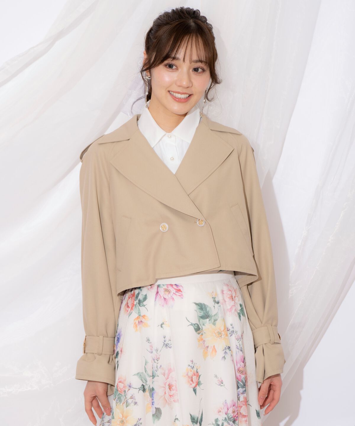 WILLSELECTION「キャンディスリーブショートトレンチコート」|トレンチコート|