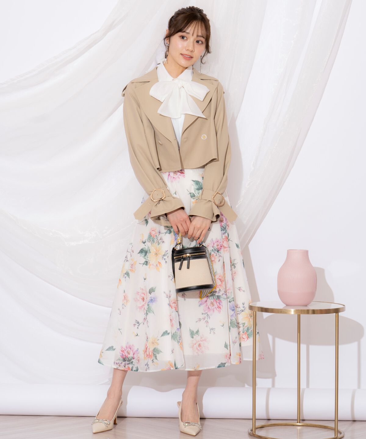 WILLSELECTION「キャンディスリーブショートトレンチコート」|トレンチコート|