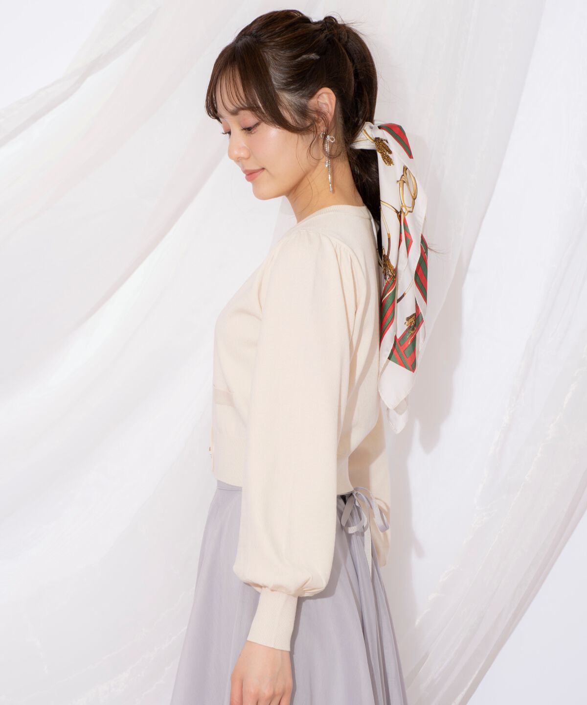 WILLSELECTION「ビジューリボンカーディガン」|カーディガン|