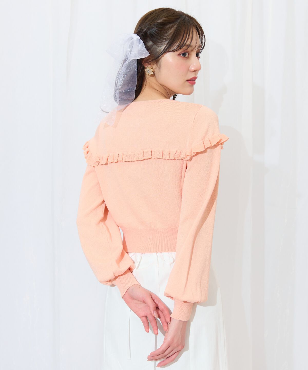 WILLSELECTION「フリルデザインニットカーディガン」|カーディガン|