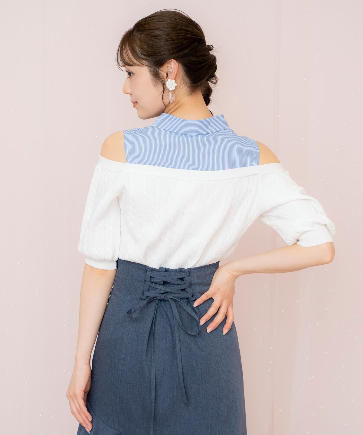 WILLSELECTION「シャツレイヤード風ニット」|ニット・セーター|