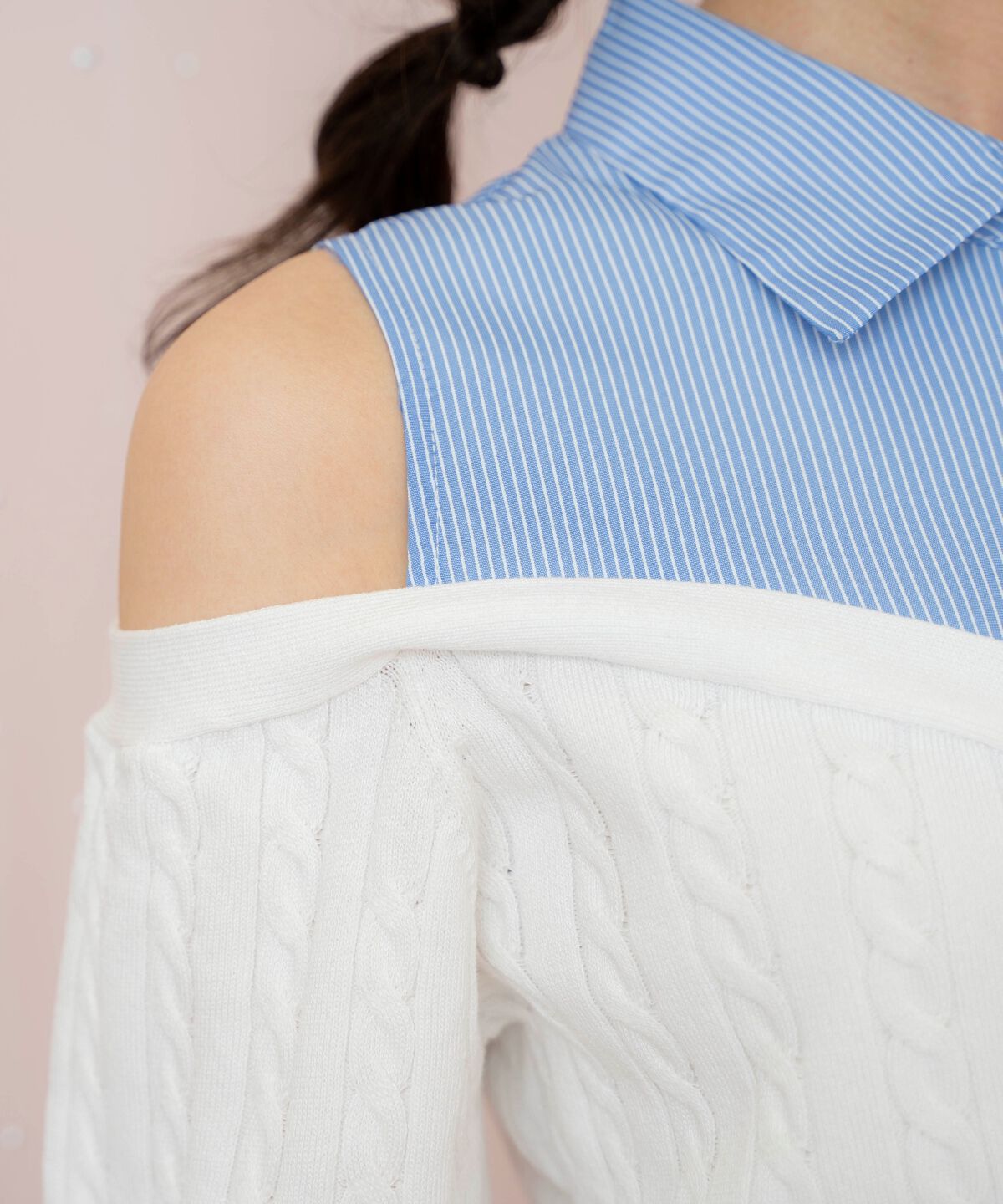 WILLSELECTION「シャツレイヤード風ニット」|ニット・セーター|