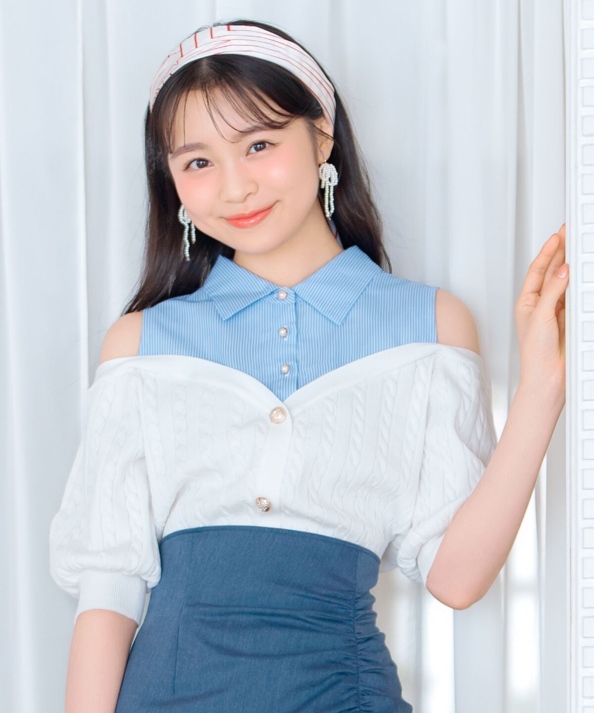 WILLSELECTION「シャツレイヤード風ニット」|ニット・セーター|