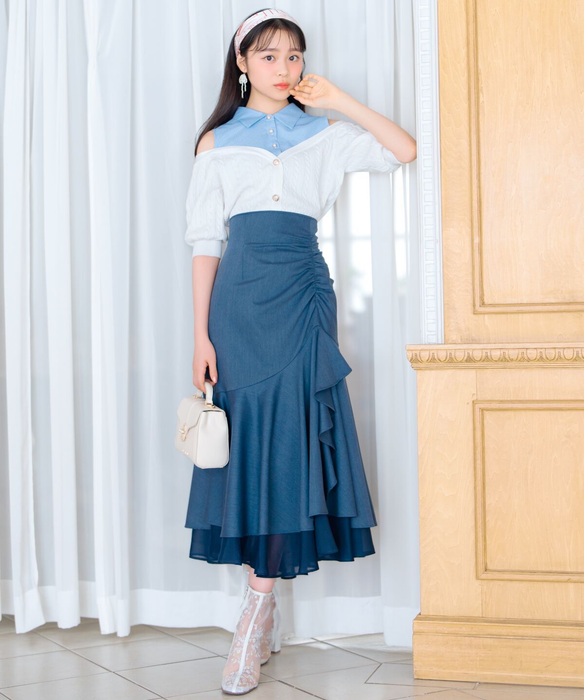 WILLSELECTION「シャツレイヤード風ニット」|ニット・セーター|