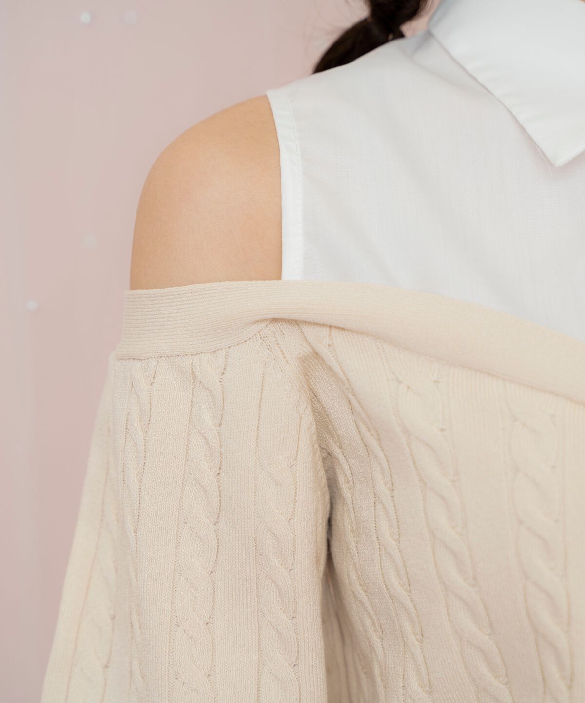 WILLSELECTION「シャツレイヤード風ニット」|ニット・セーター|