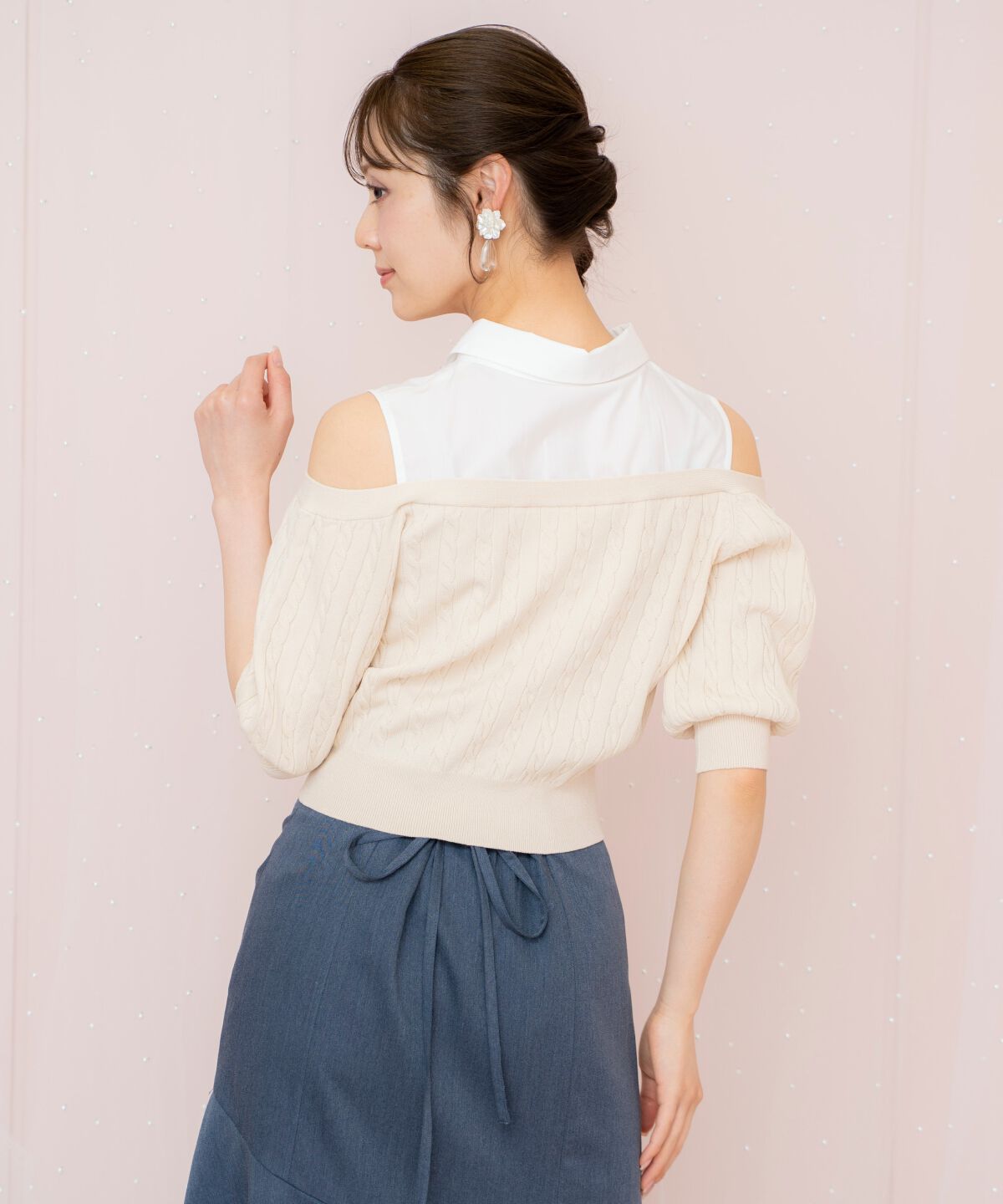 WILLSELECTION「シャツレイヤード風ニット」|ニット・セーター|