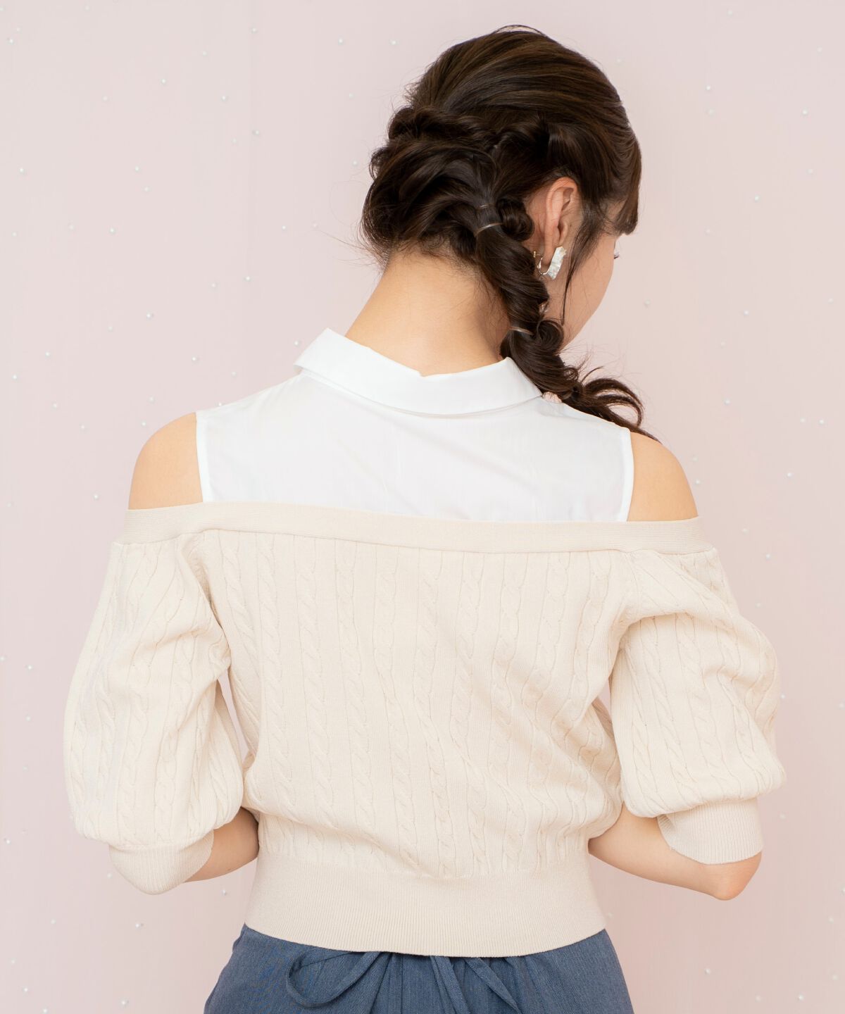 WILLSELECTION「シャツレイヤード風ニット」|ニット・セーター|