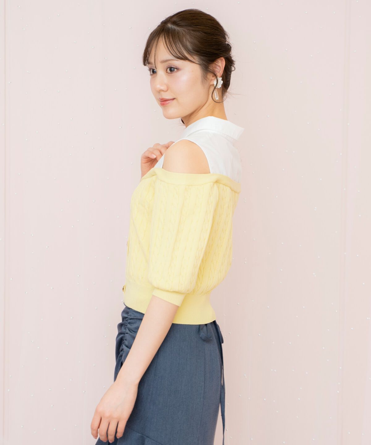 WILLSELECTION「シャツレイヤード風ニット」|ニット・セーター|