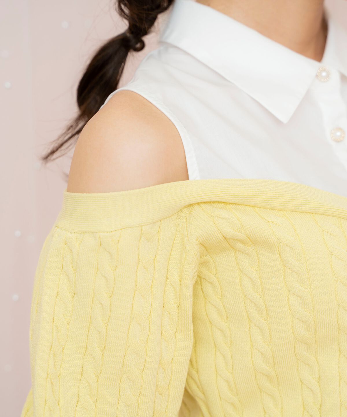 WILLSELECTION「シャツレイヤード風ニット」|ニット・セーター|