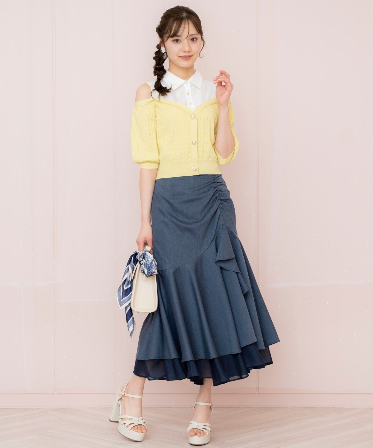 WILLSELECTION「シャツレイヤード風ニット」|ニット・セーター|