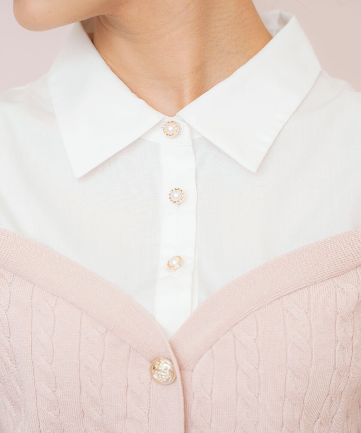 WILLSELECTION「シャツレイヤード風ニット」|ニット・セーター|