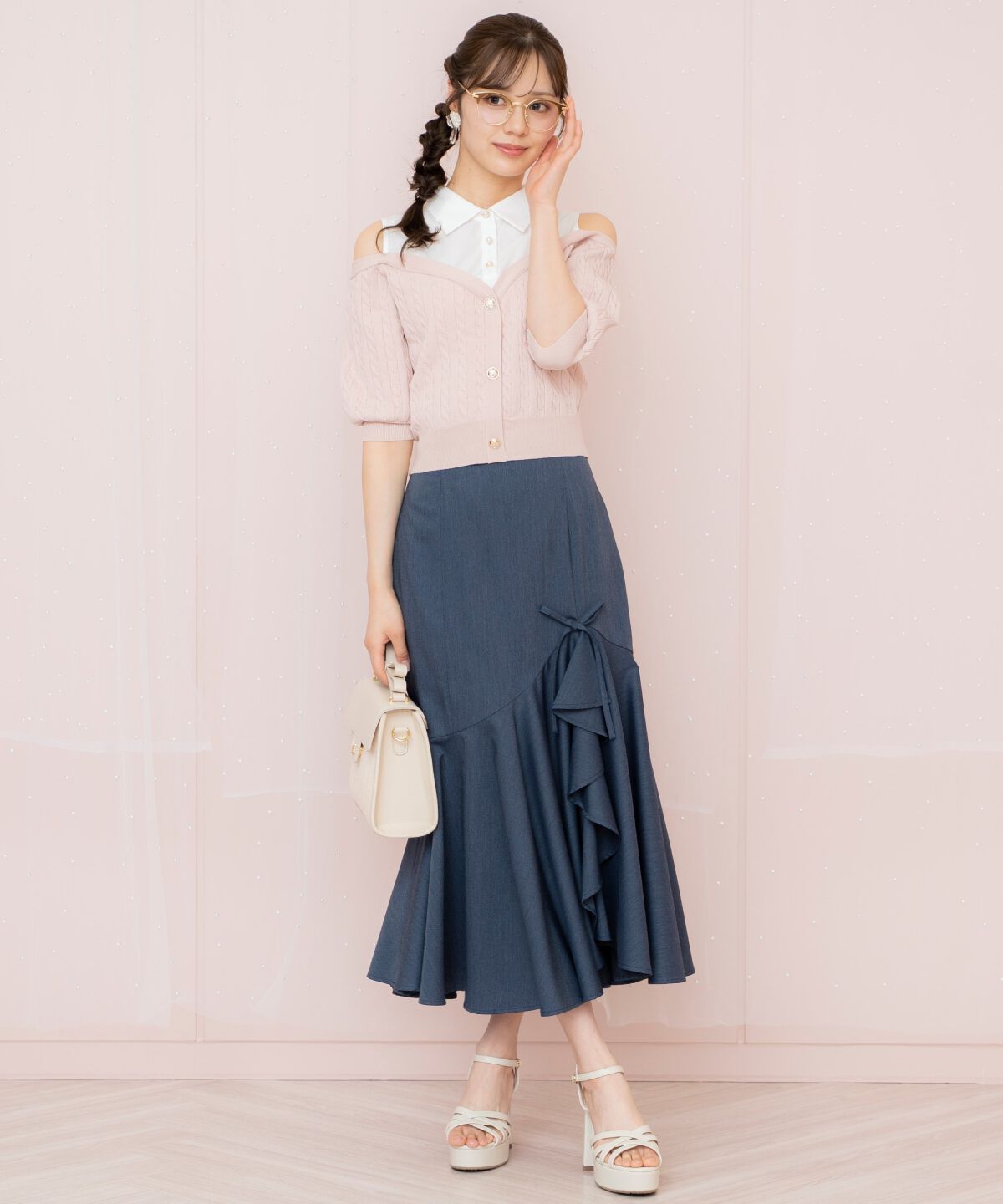 WILLSELECTION「シャツレイヤード風ニット」|ニット・セーター|