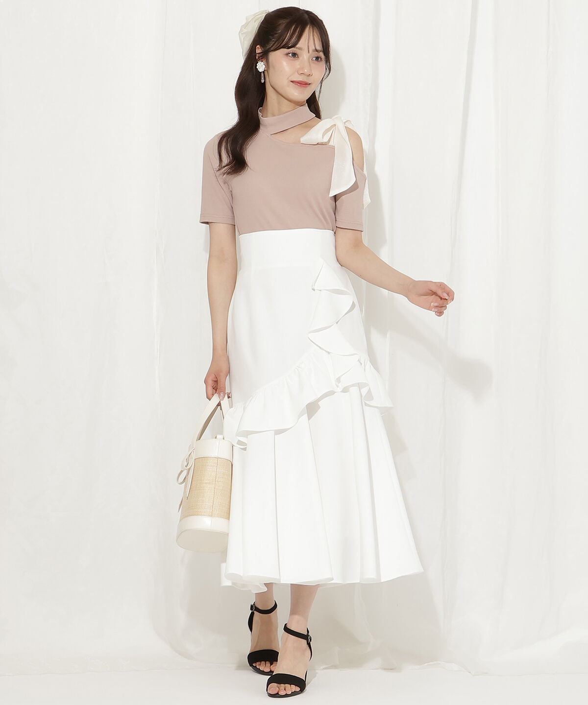 WILLSELECTION「アシメフリルティアードスカート」|フレア|