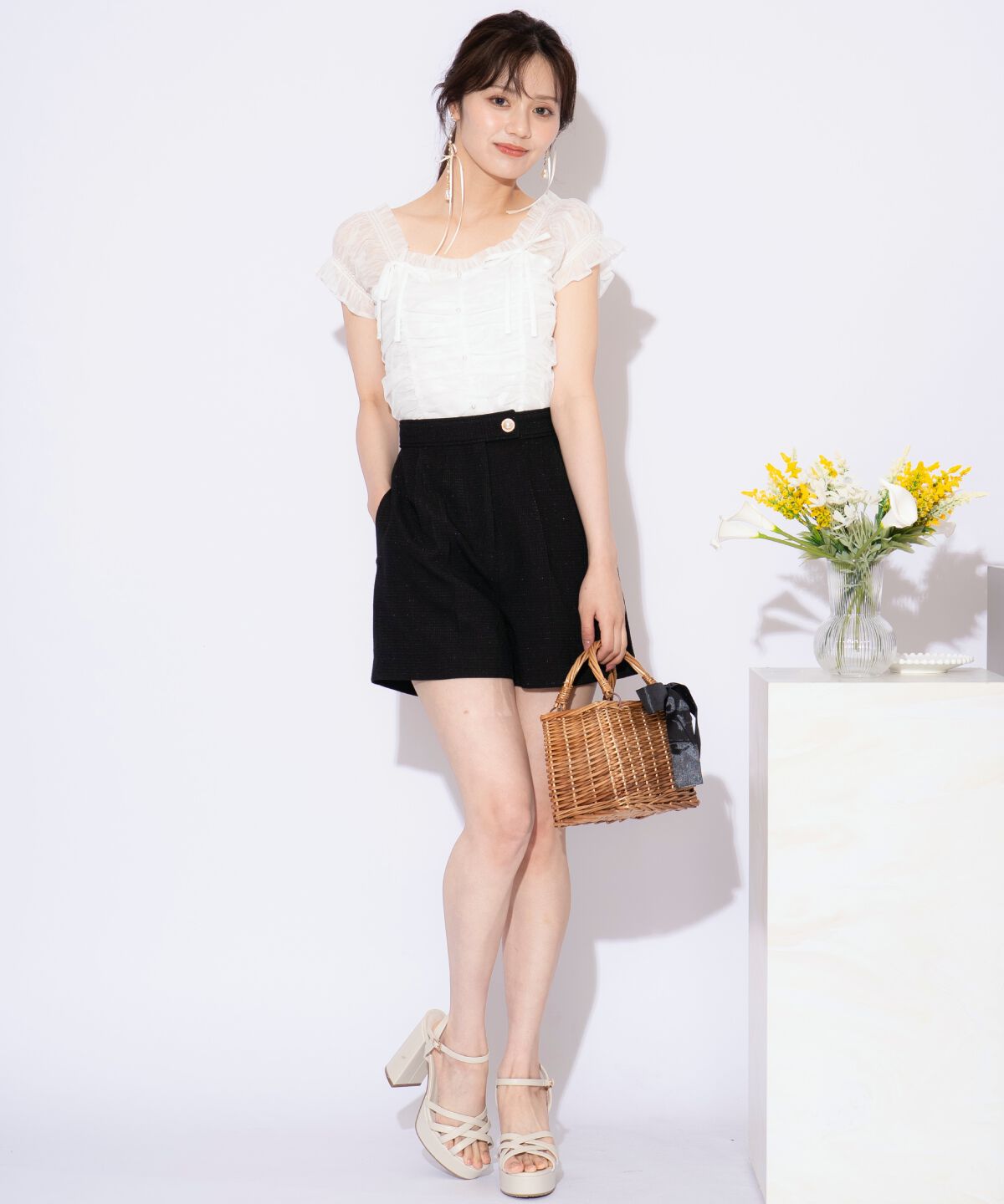 WILLSELECTION「チュールギャザートップス」|シャツ・ブラウス|