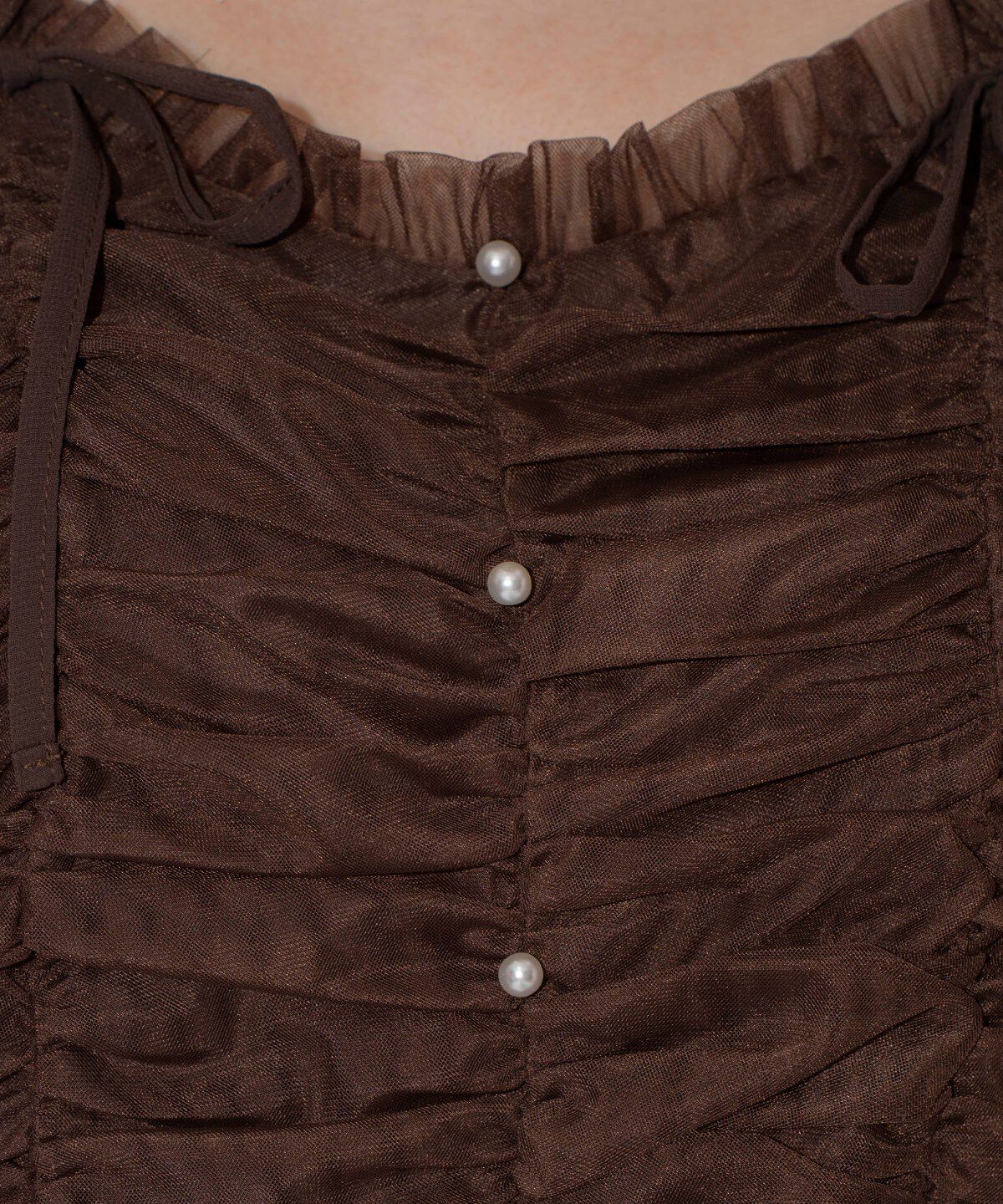 WILLSELECTION「チュールギャザートップス」|シャツ・ブラウス|