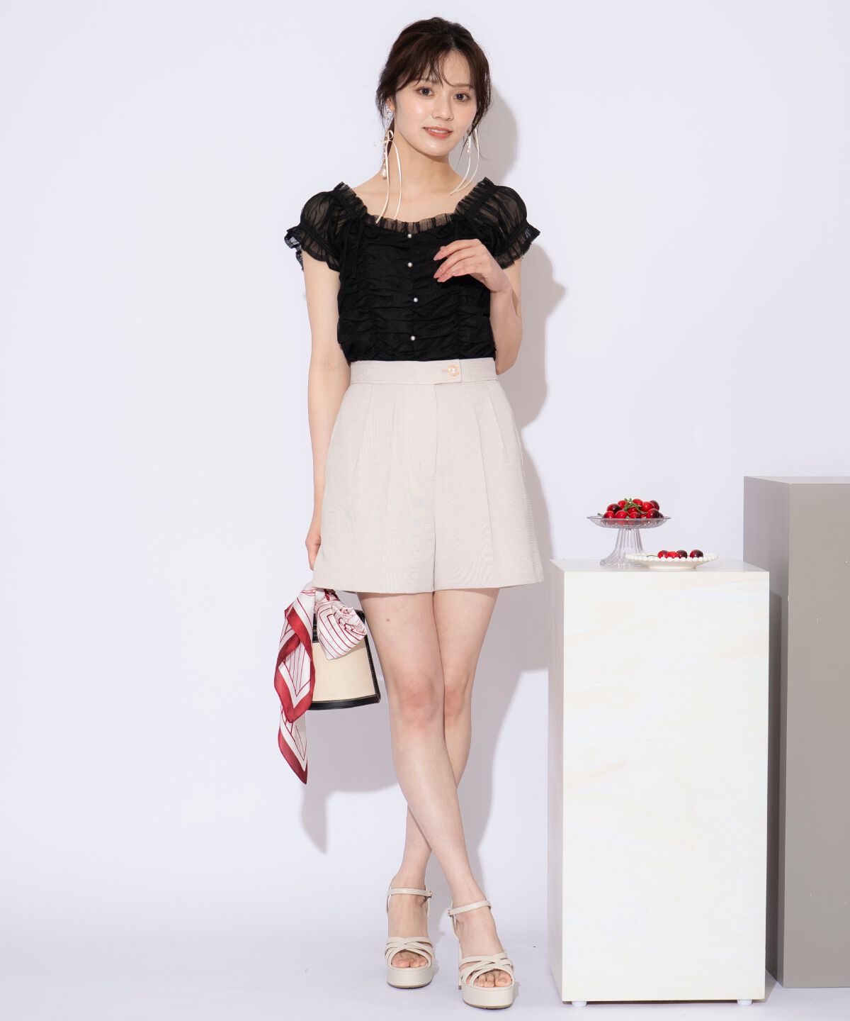 WILLSELECTION「チュールギャザートップス」|シャツ・ブラウス|