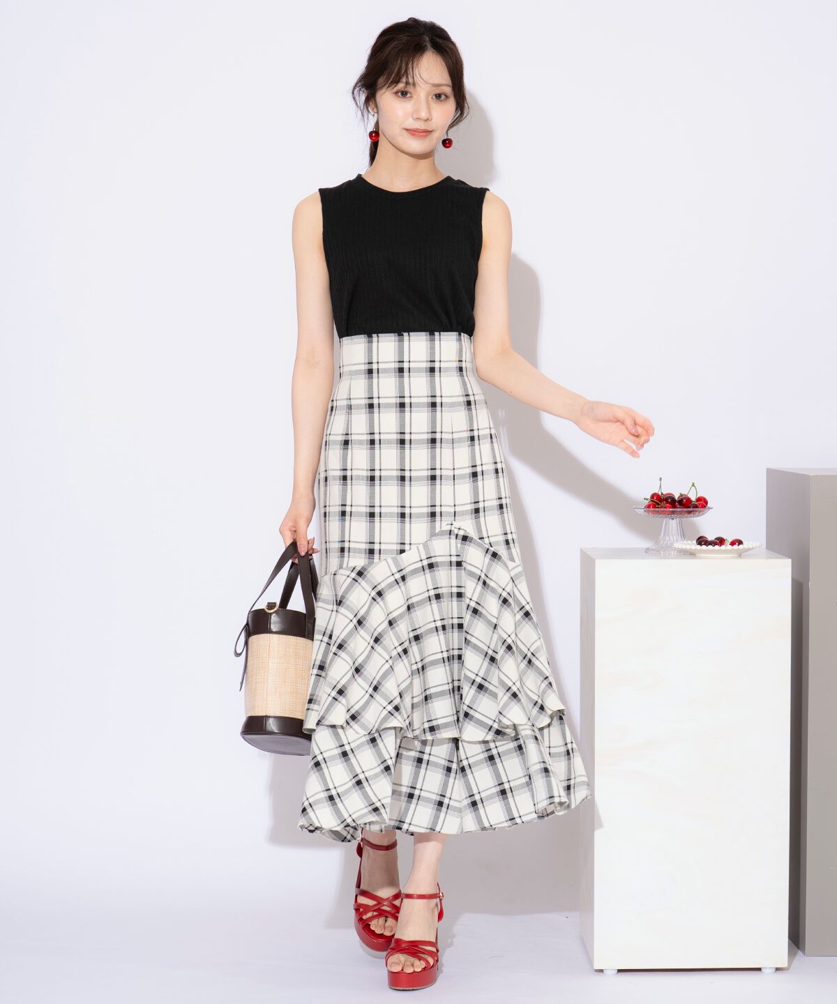 WILLSELECTION「ランダムテレコノースリーブトップス」|キャミソール|